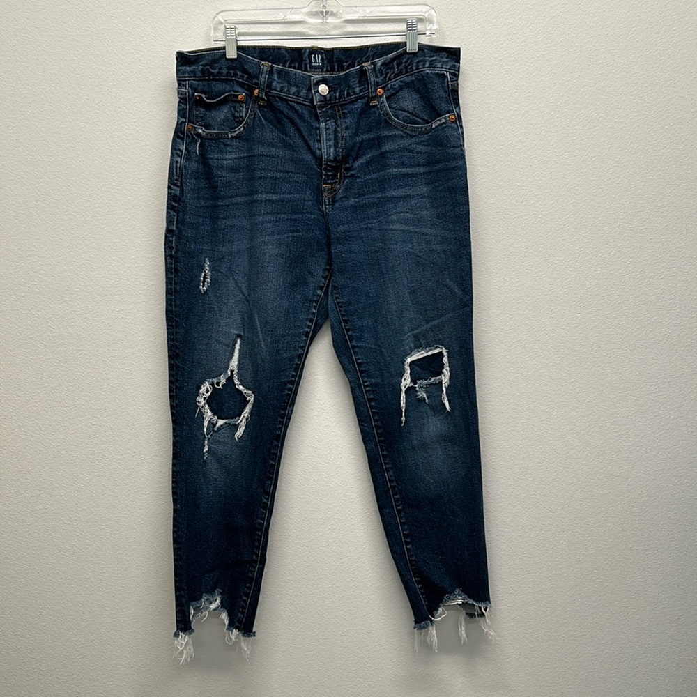 Gap Dark Blue Best Girlfriend Distressed Jean Sz 31R